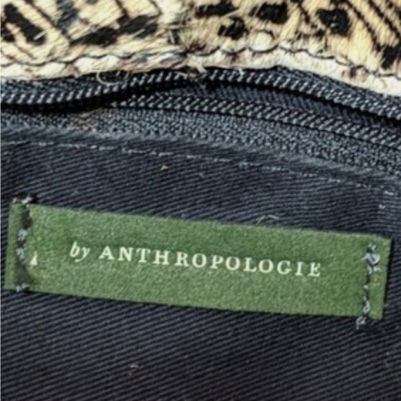 Anthropologie Suede and Patterned Trim Crossbody brown Tote - Picture 3 of 4